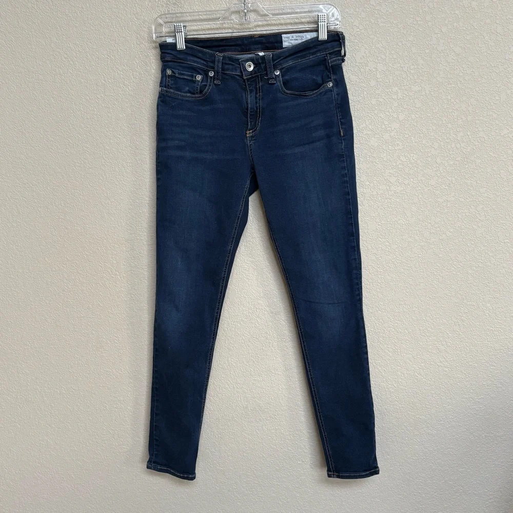 rag & bone Cate Dark Blue Skinny Jeans Size 26‎ Stretch Denim